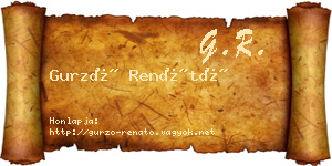 Gurzó Renátó névjegykártya